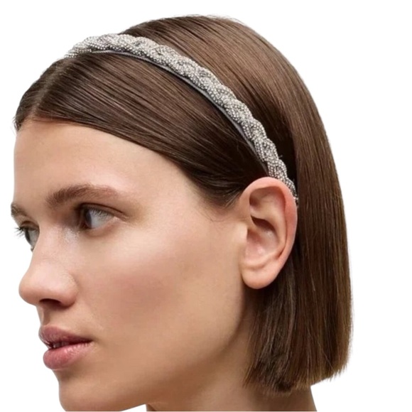 J. Crew Accessories - J. Crew Braided Crystal Headband